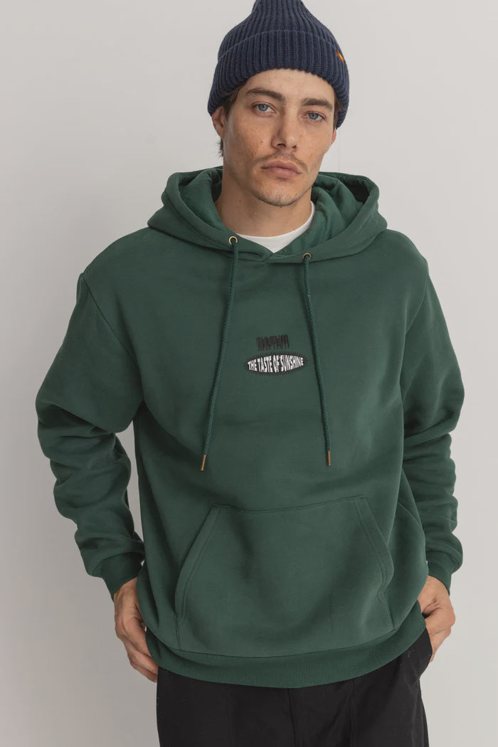 Rhythm Embroidered Fleece Hoodie - Pine