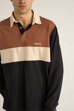 Load image into Gallery viewer, Rhythm Hayes L/S Rugby Polo - Black
