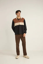 Load image into Gallery viewer, Rhythm Hayes L/S Rugby Polo - Black
