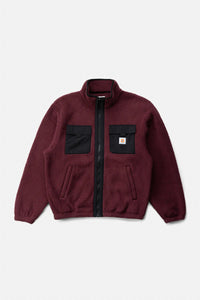 Rhythm Sherpa Zip Thru Fleece - Oxblood