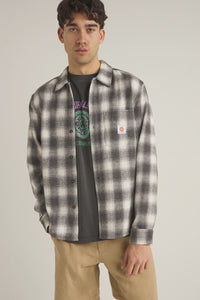 Rhythm Plaid L/S Flannel Shirt - Ash