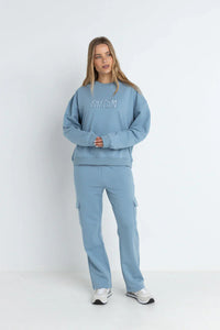 Rhythm Insider Crew Neck Fleece - Dusty Blue