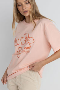 Rhythm Paradise Floral Oversized T-Shirt - Pink