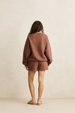 Load image into Gallery viewer, Rhythm Collegiate Oversized Crew Neck Fleece - Chocolate

