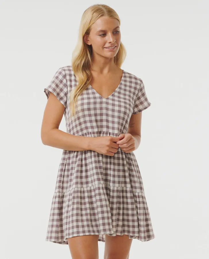 Rip Curl Premium Surf Check Dress - Eggplant