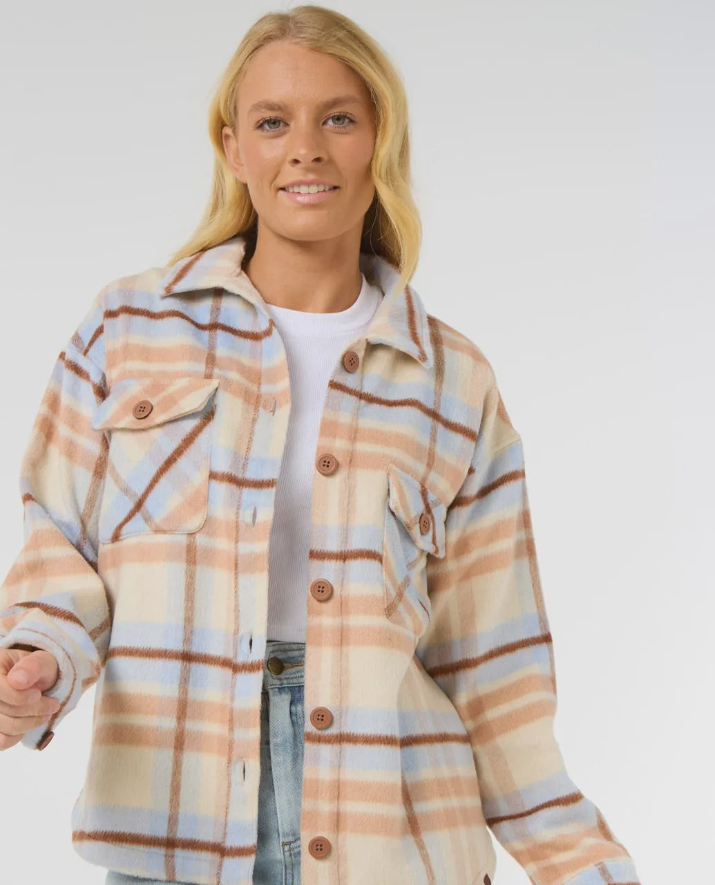 Rip Curl The Search Flannel Shirt - Bone