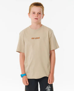 Rip Curl Youth Shred Rock Gnaraloo Tee - Taupe