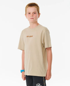 Rip Curl Youth Shred Rock Gnaraloo Tee - Taupe