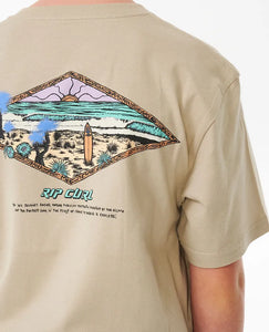 Rip Curl Youth Shred Rock Gnaraloo Tee - Taupe