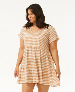 Rip Curl Premium Surf Check Dress - Light Brown