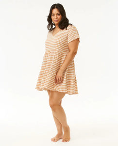 Rip Curl Premium Surf Check Dress - Light Brown