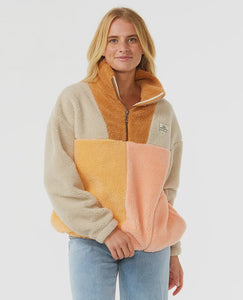 Rip Curl Block Party Polar Fleece Quarter Zip Sweater