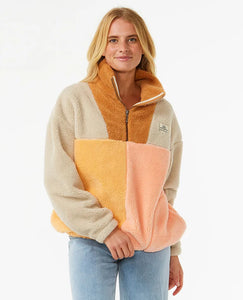 Rip Curl Block Party Polar Fleece Quarter Zip Sweater