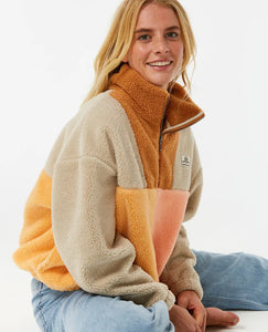 Rip Curl Block Party Polar Fleece Quarter Zip Sweater