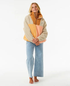 Rip Curl Block Party Polar Fleece Quarter Zip Sweater
