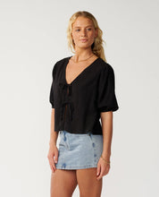 Load image into Gallery viewer, Rip Curl Vibe Surf Tie Front Top - Black
