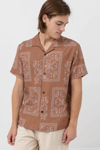 Rhythm Border SS Shirt - Cedar