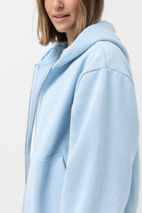 Rhythm Silver Strand Zip Up Hood - Ocean