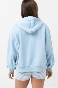 Rhythm Silver Strand Zip Up Hood - Ocean