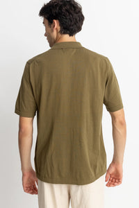 Rhythm Essential Knit SS Polo - Olive