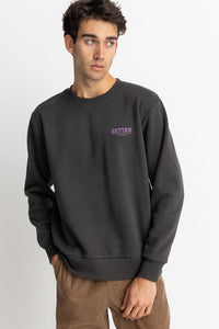 Rhythm Fungi Fleece Crew - Vintage Black