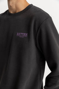 Rhythm Fungi Fleece Crew - Vintage Black