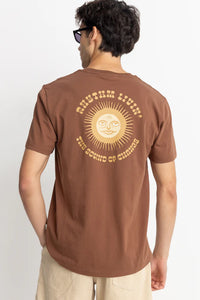 Rhythm Sun Life Short Sleeve T-Shirt- Chocolate