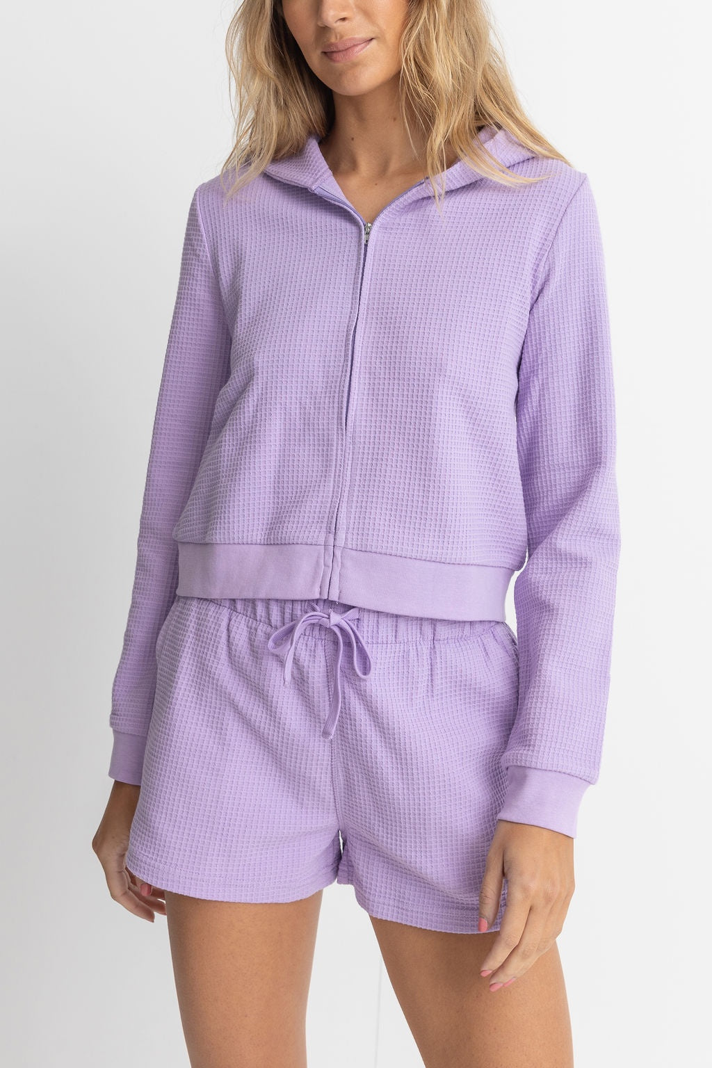 Rhythm Light Layers Zip Up  - Lavender