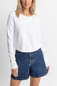 Rhythm Winona Long Sleeve Shirt - White