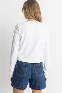 Rhythm Winona Long Sleeve Shirt - White