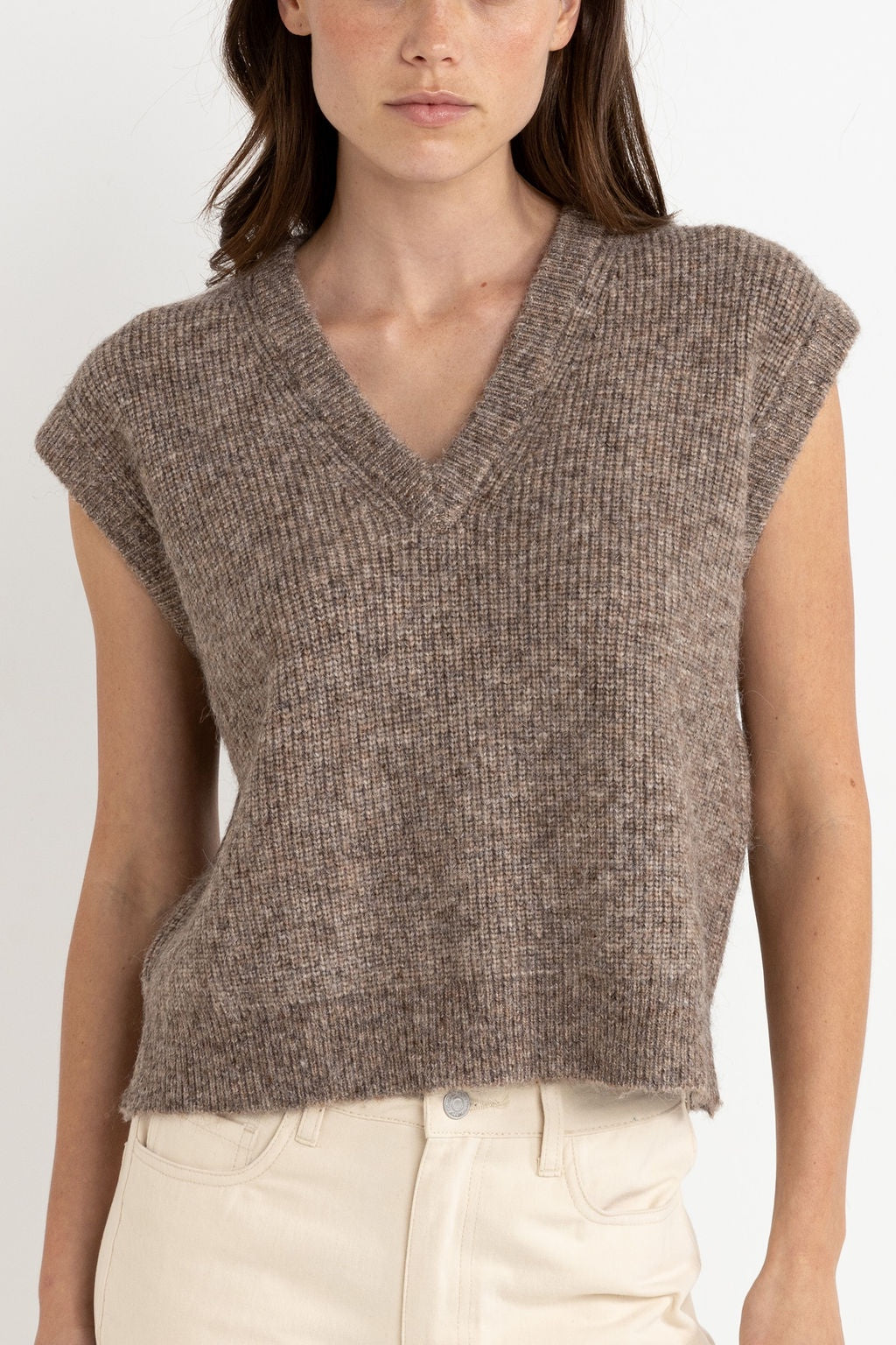 Rhythm Quinn Knit Vest - Oatmeal