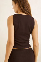 Load image into Gallery viewer, Rhythm Indie High Neck Tank - Chocolate
