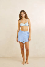 Load image into Gallery viewer, Rhythm Bayside Terry Towelling Wrap Mini Skirt - Blue
