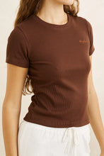 Load image into Gallery viewer, Rhythm Everyday Rib Tee - Chocolate

