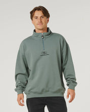 Load image into Gallery viewer, Rip Curl Pill Icon 1/4 Zip Crew - Moss
