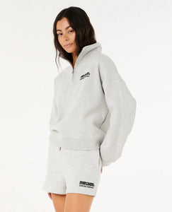 Rip Curl Surf Puff 1/4 Zip - Grey Marle
