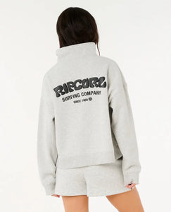 Rip Curl Surf Puff 1/4 Zip - Grey Marle