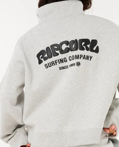 Rip Curl Surf Puff 1/4 Zip - Grey Marle