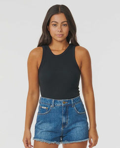 Rip Curl Classic Ribbed Tank - Black