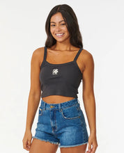 Load image into Gallery viewer, Rip Curl Flourish Ribbed Tank - Washed Black
