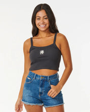 Load image into Gallery viewer, Rip Curl Flourish Ribbed Tank - Washed Black
