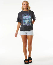 Load image into Gallery viewer, Rip Curl Slow Down Heritage Tee - Washed Black
