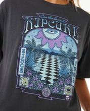 Load image into Gallery viewer, Rip Curl Slow Down Heritage Tee - Washed Black
