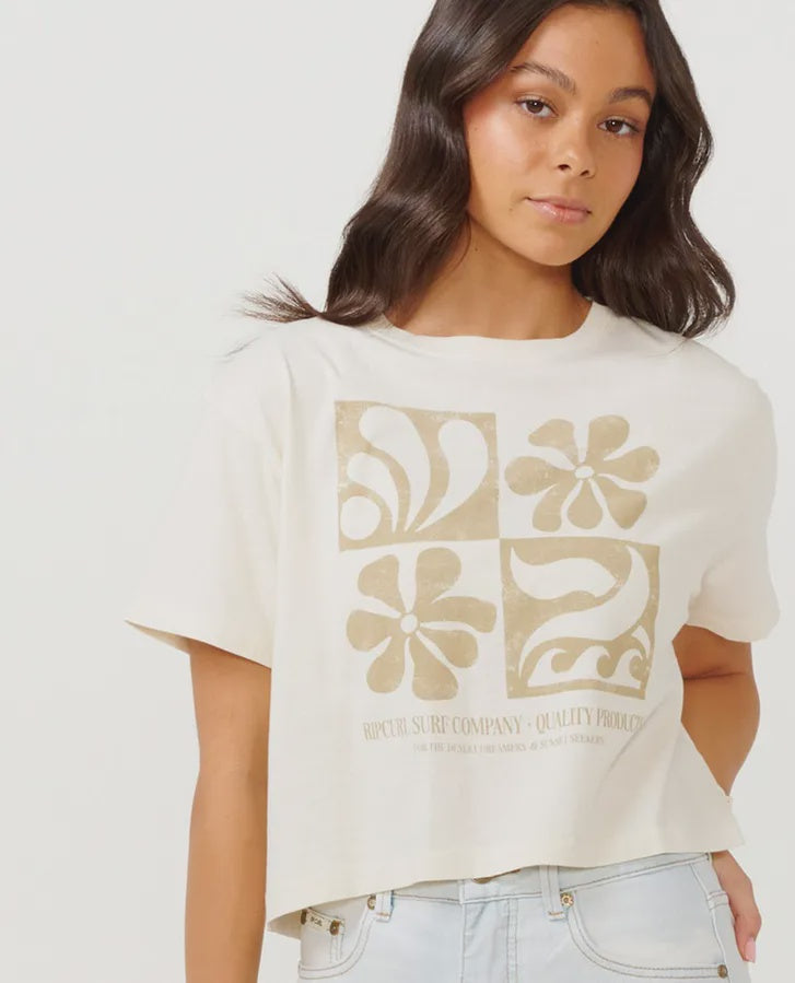 Rip Curl Sunset Seeker Crop Tee - Bone