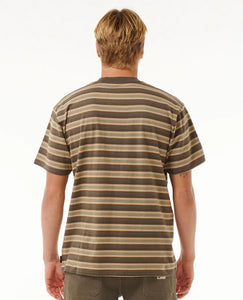 Rip Curl Search Stripe Tee - Deep Rock