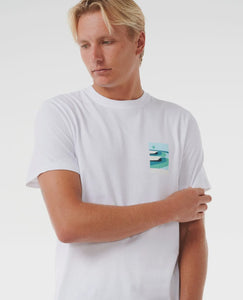 Rip Curl Surf Revival Lined Up Tee - White