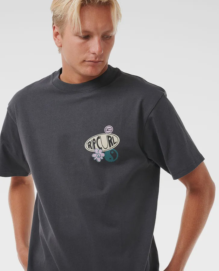 Rip Curl Sun Buzzed Tee - Washed Black