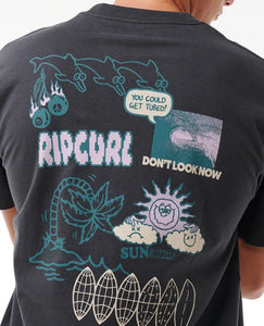 Rip Curl Sun Buzzed Tee - Washed Black