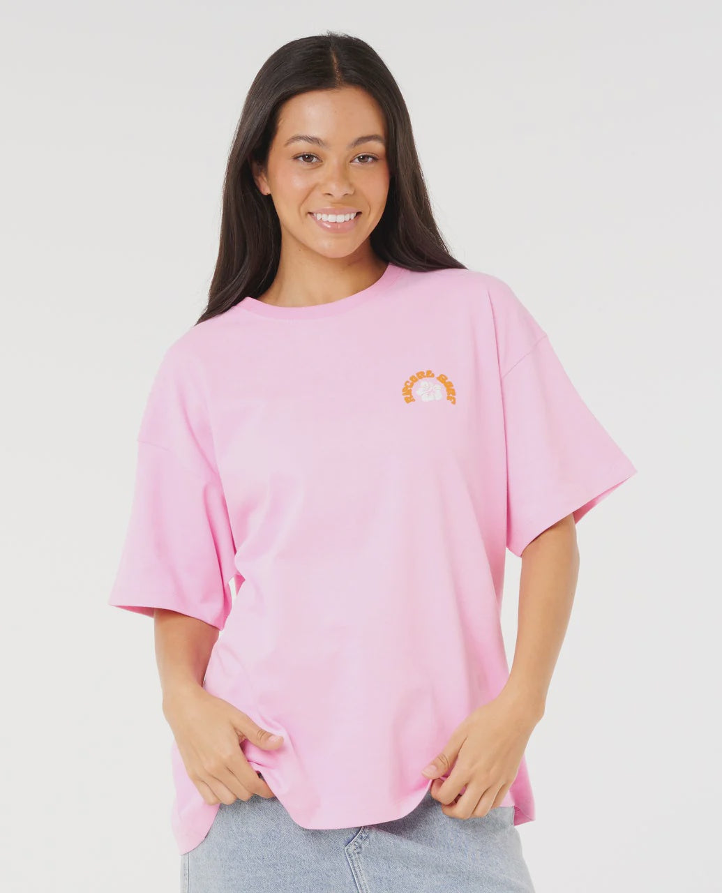 Rip Curl Luxe Surf Heritage Tee - Pastel Pink