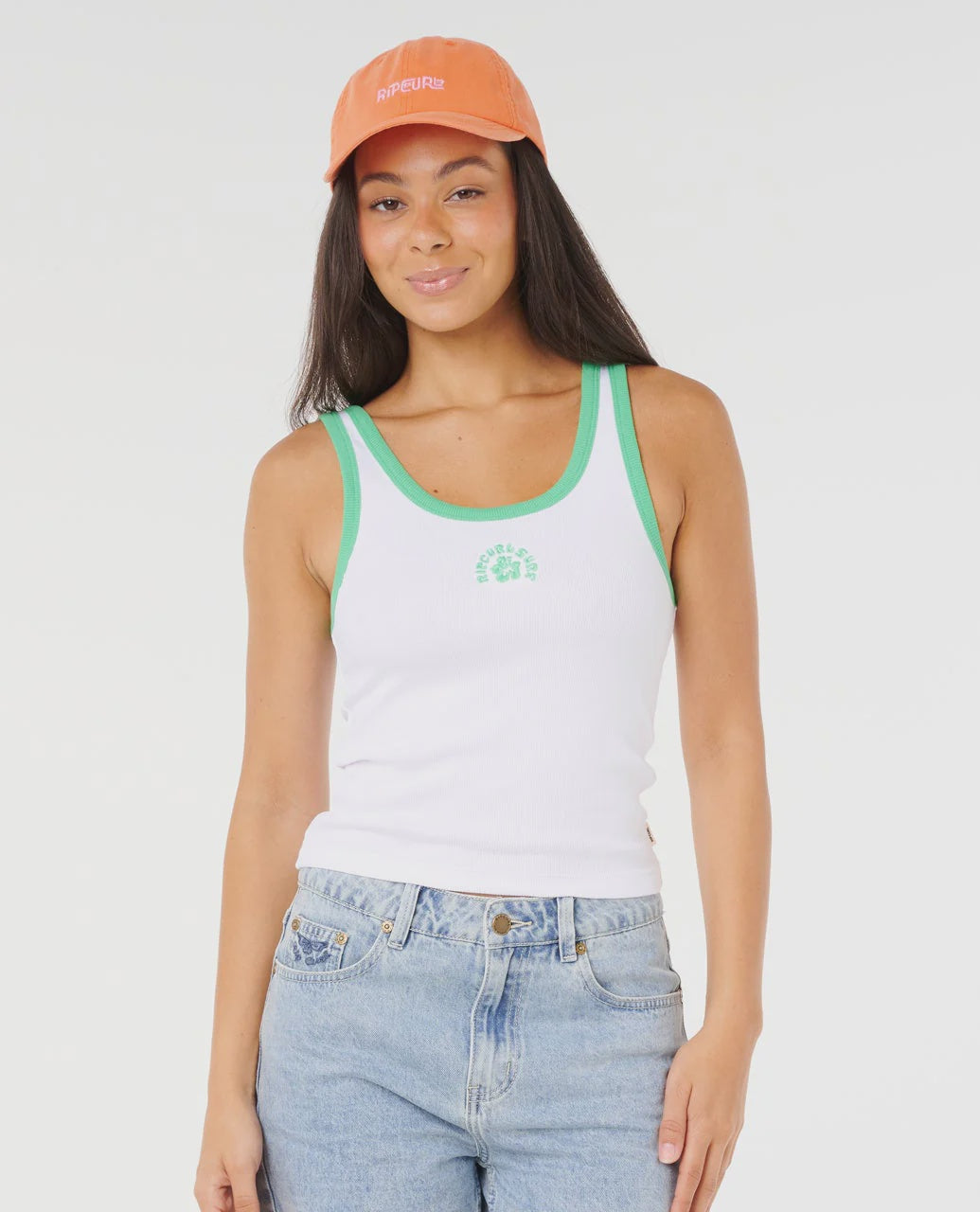 Rip Curl Luxe Surf Ribbed Tank - Irish Green